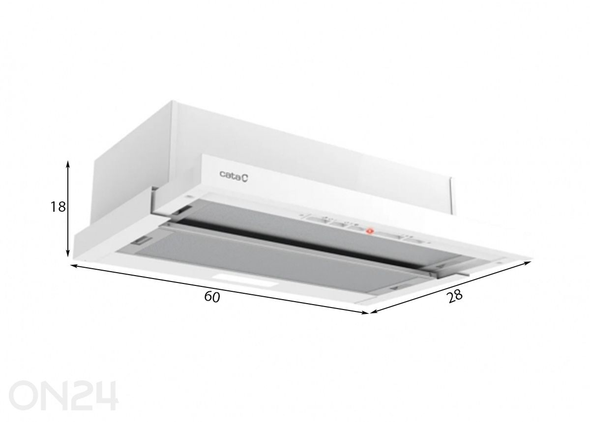 Вытяжка Cata TFK 6005 WH, белая увеличить размеры