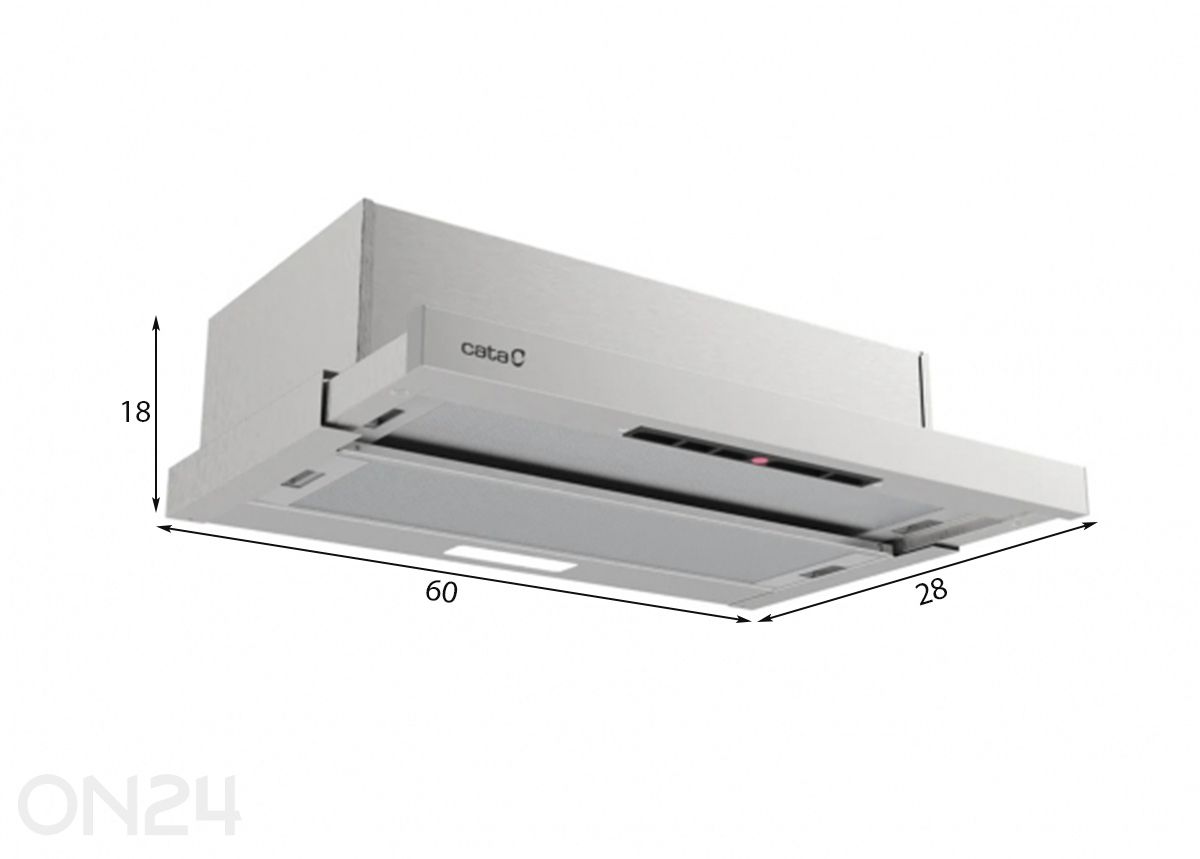 Вытяжка Cata TFK 6005 X, нержавеющая сталь увеличить размеры