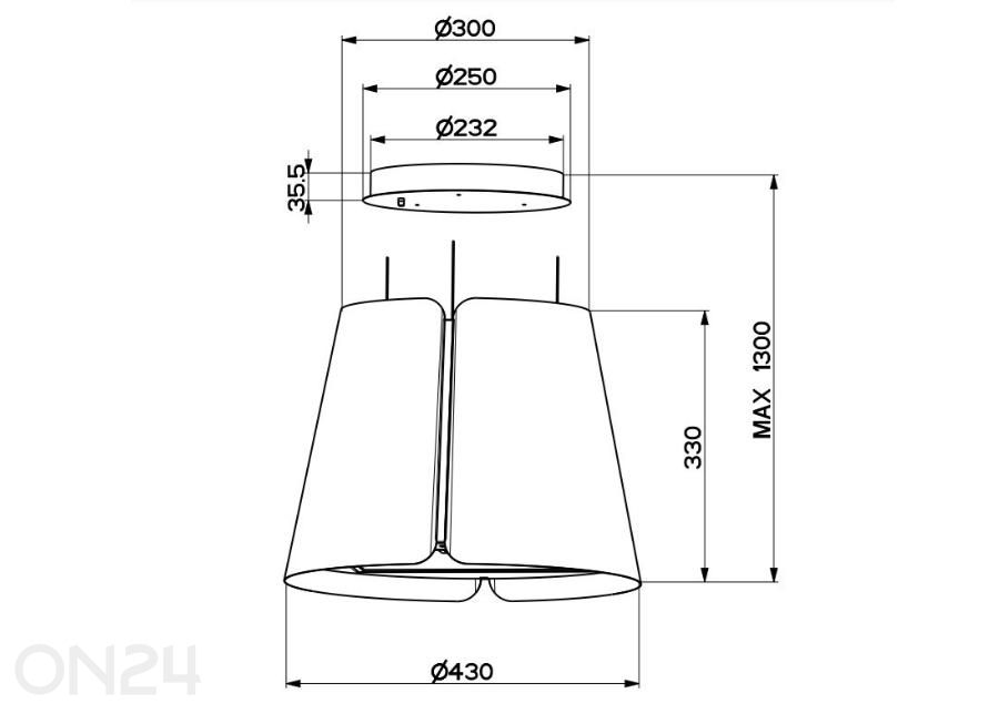 Вытяжка Faber Beat BK matt F45/2 увеличить размеры