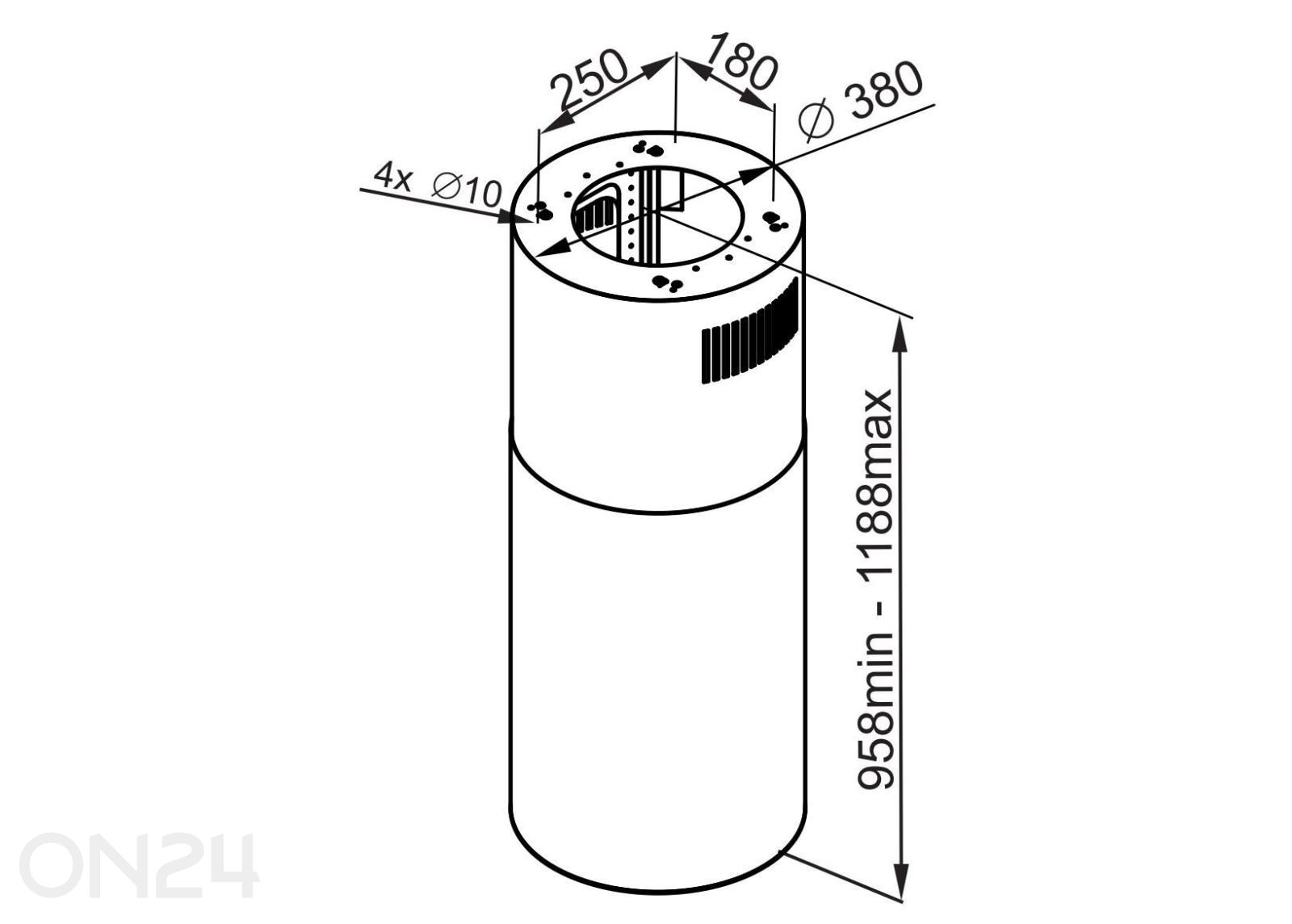 Вытяжка Greentek Cilindro IS белая увеличить размеры