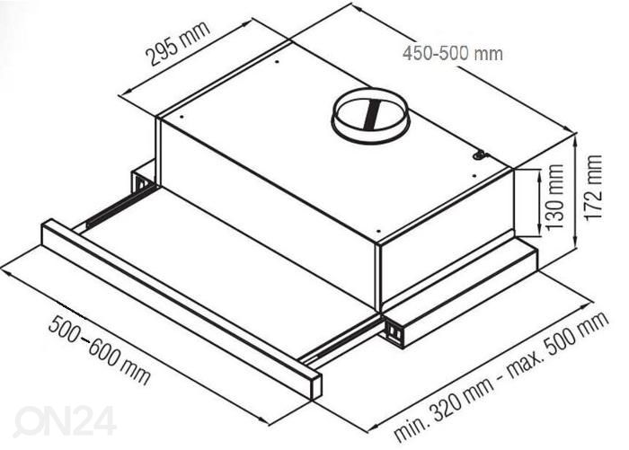 Вытяжка Starkke H3062RBG50, кремовый увеличить размеры