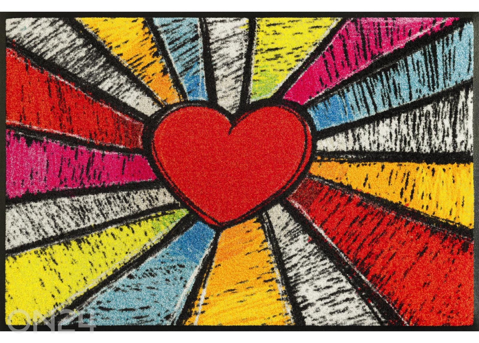 Дверной коврик Pop Art Heart 50x75 см увеличить