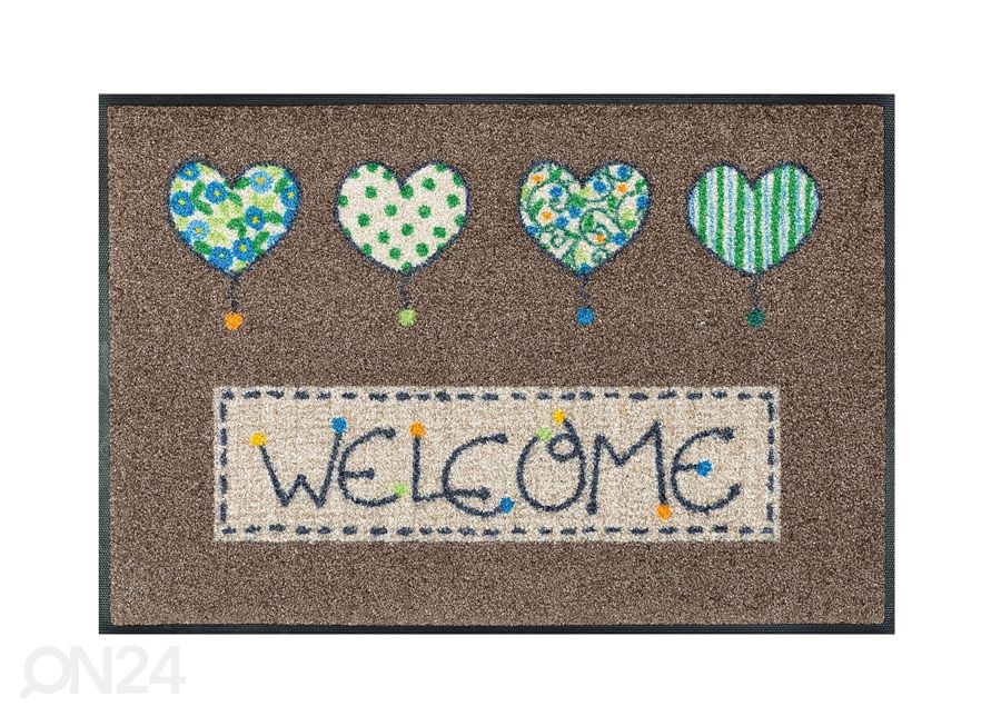 Дверной коврик Welcome Hearts 50x75 см увеличить