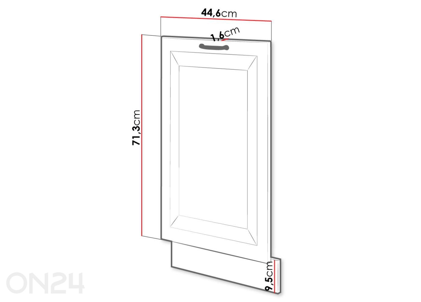 Дверца для встраиваемой посудомоечной машины Retro 44,6 см увеличить размеры