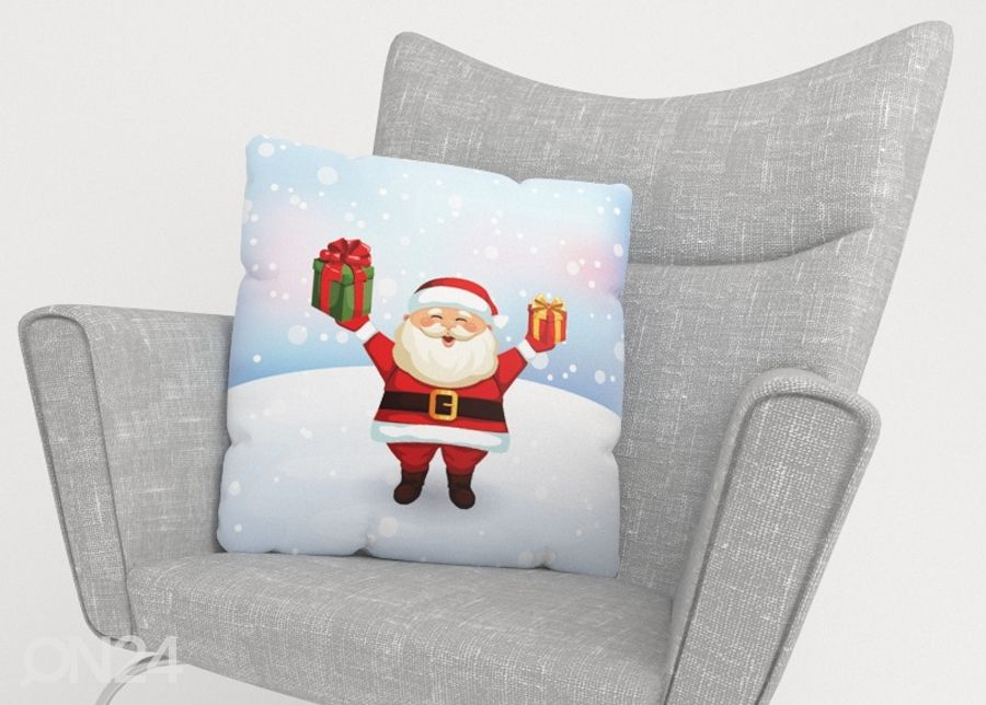 Декоративная наволочка Santa with a Gift 40x60 см увеличить