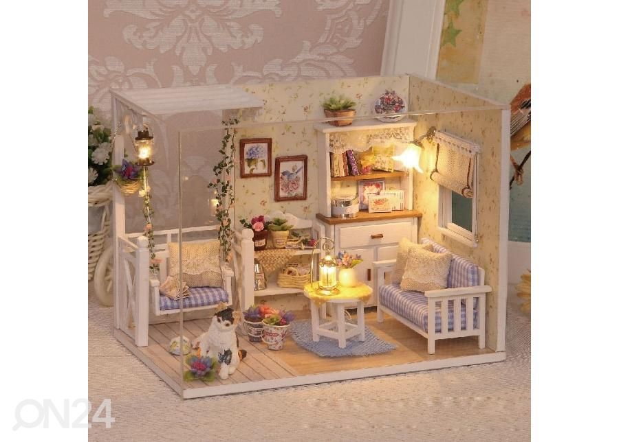 Деревянная кукольная комната + мебель DIY увеличить