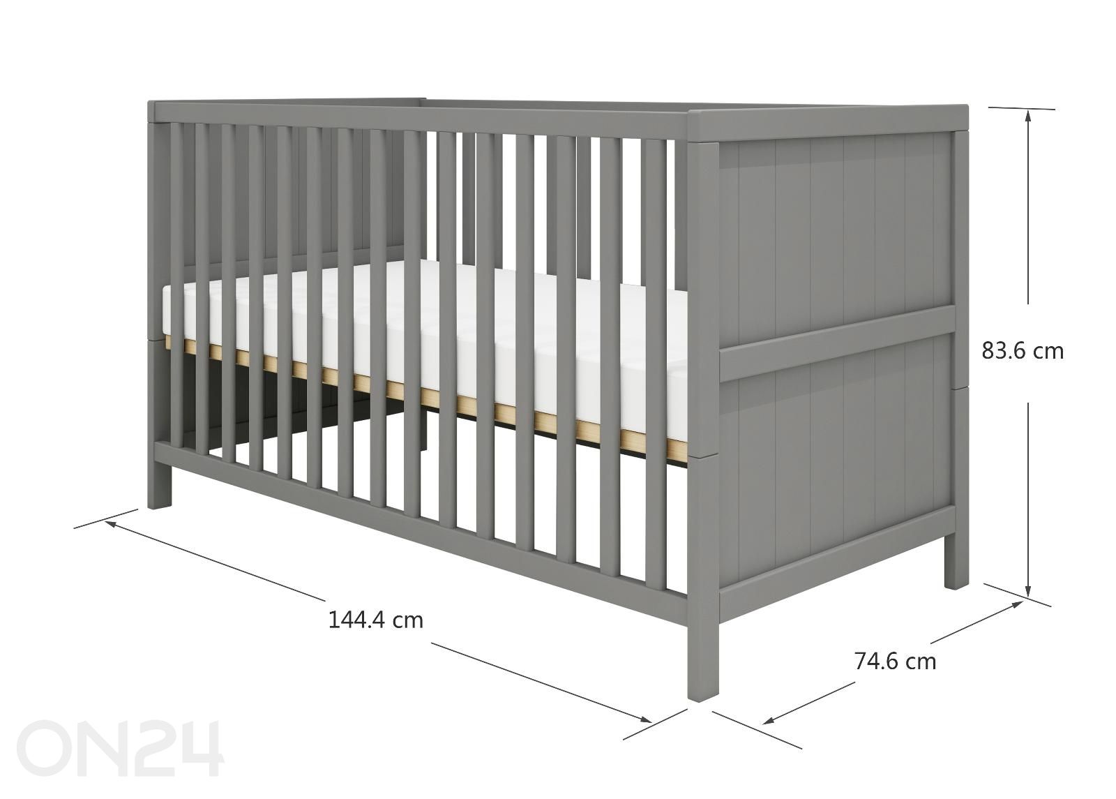 Детская кроватка THUKA Luna, с рифлеными боковинами увеличить размеры