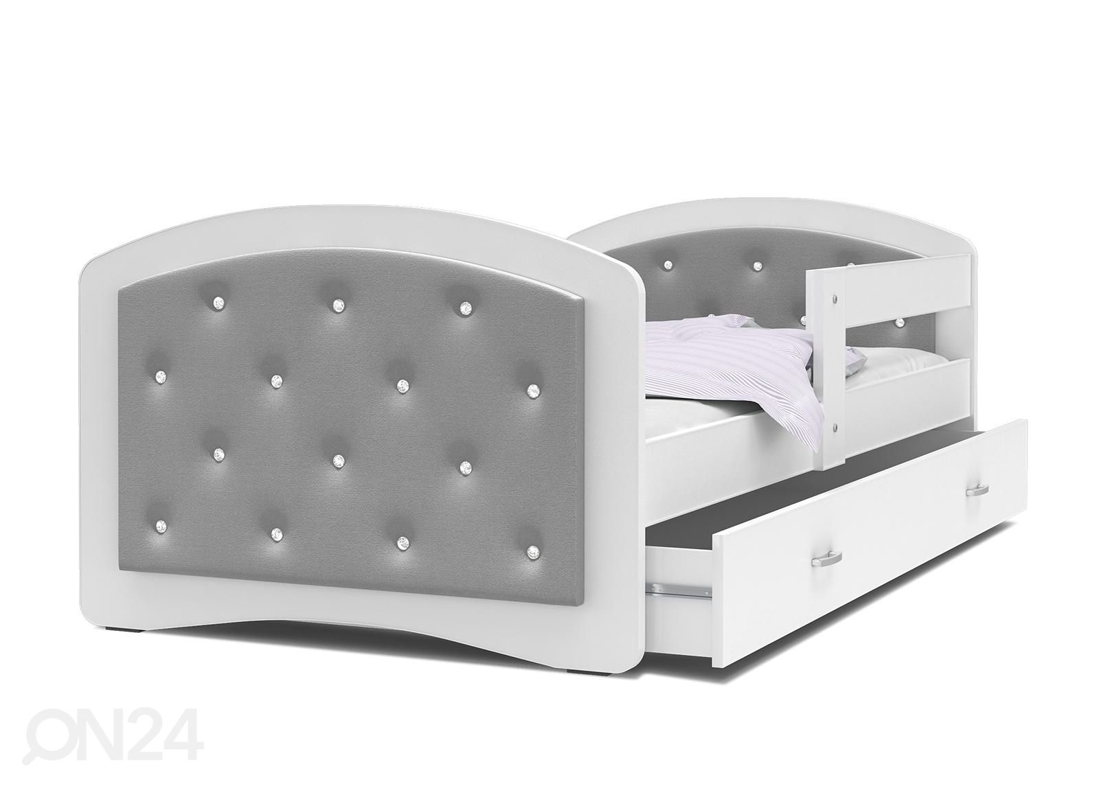 Детская кровать 90x200 cm, белый/серый увеличить