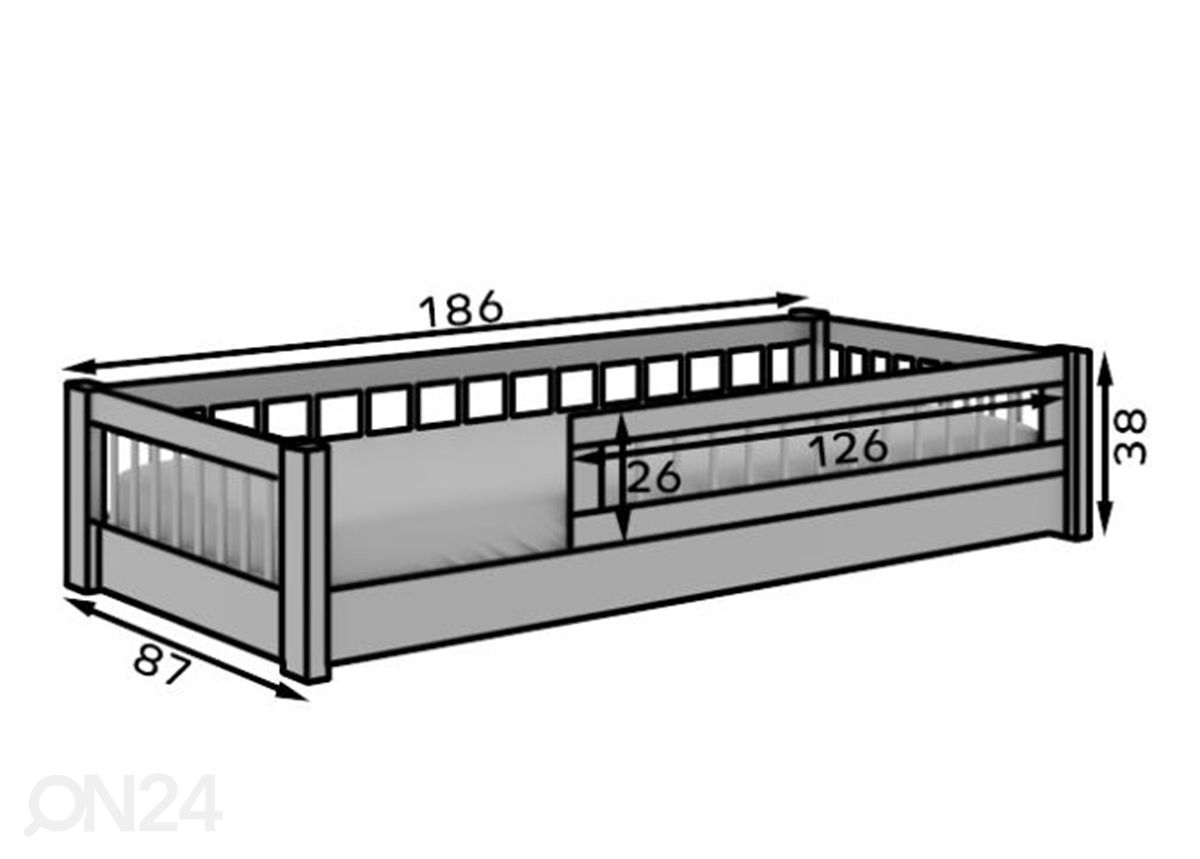 Детская кровать Beira II 80x180 см увеличить размеры