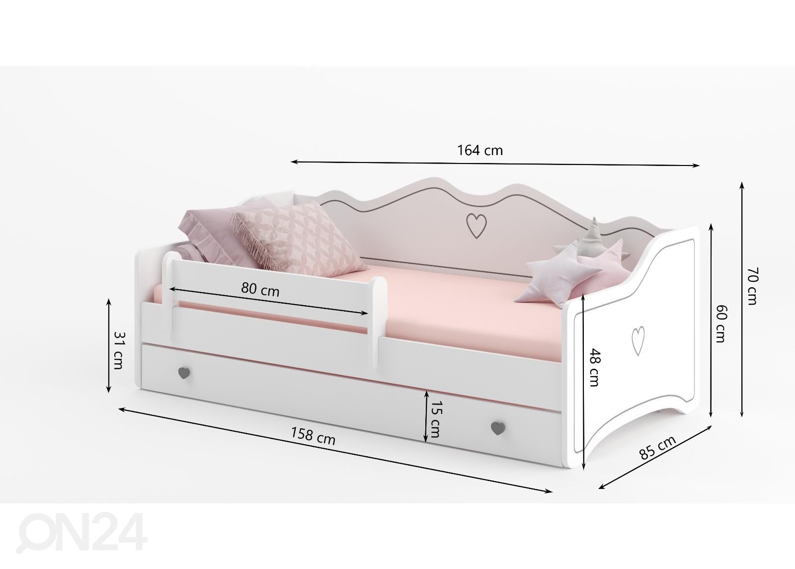 Детская кровать Emka 80x160 см увеличить размеры