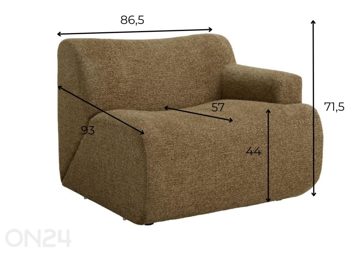 Диванный модуль правый угол Svenne увеличить размеры