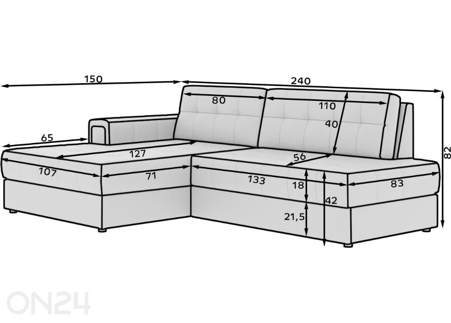 Диван-кровать увеличить размеры
