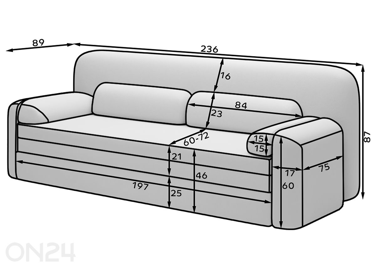 Диван-кровать Evoia увеличить размеры