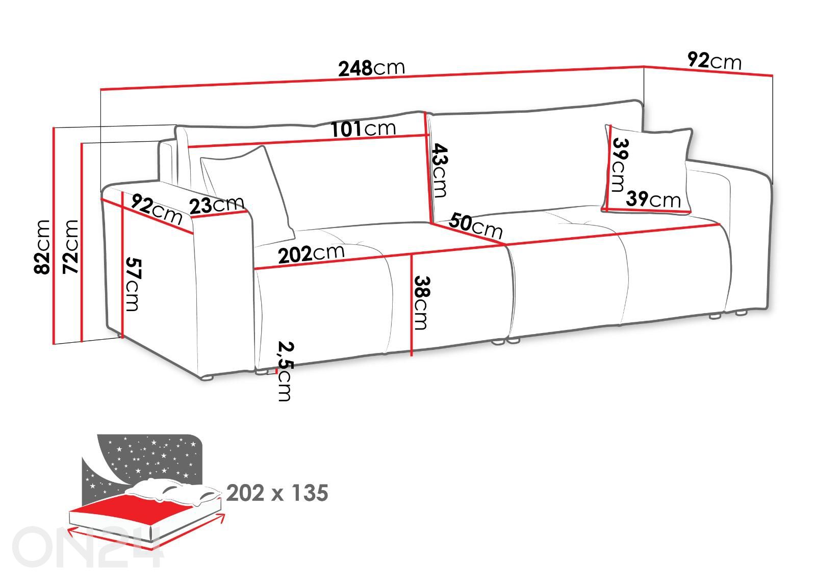 Диван-кровать Furyn увеличить размеры