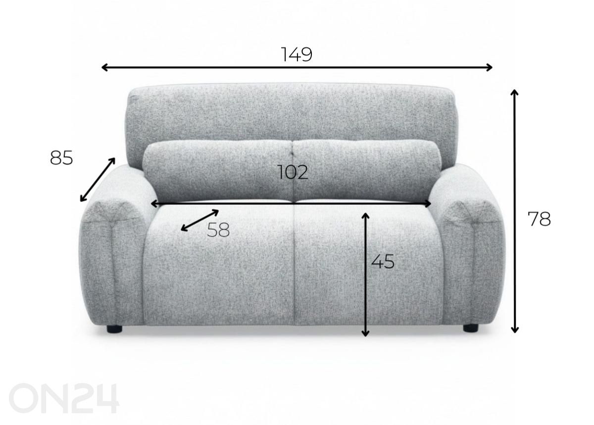 Диван Medelin 2 увеличить размеры