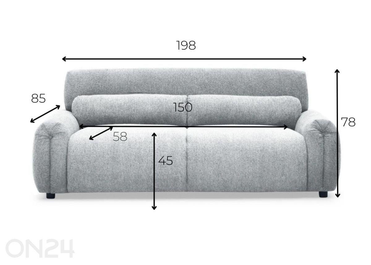 Диван Medelin 3 увеличить размеры