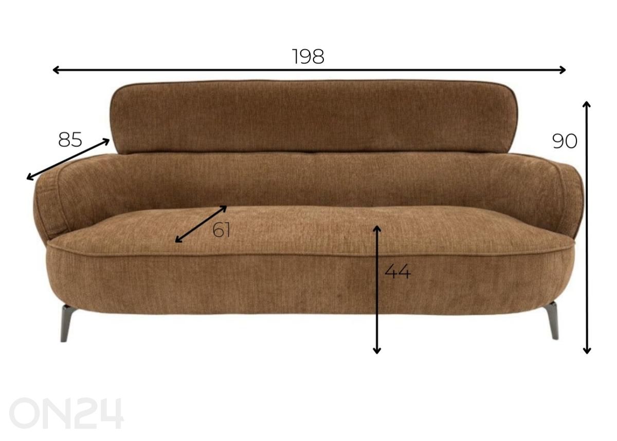 Диван Monteria 3 увеличить размеры