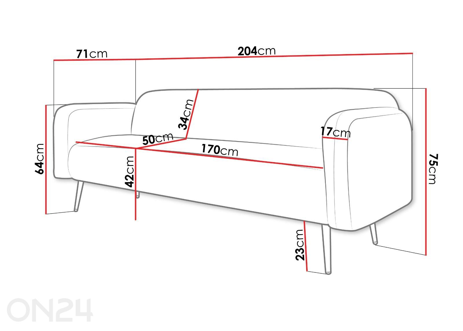 Диван Nami III увеличить размеры