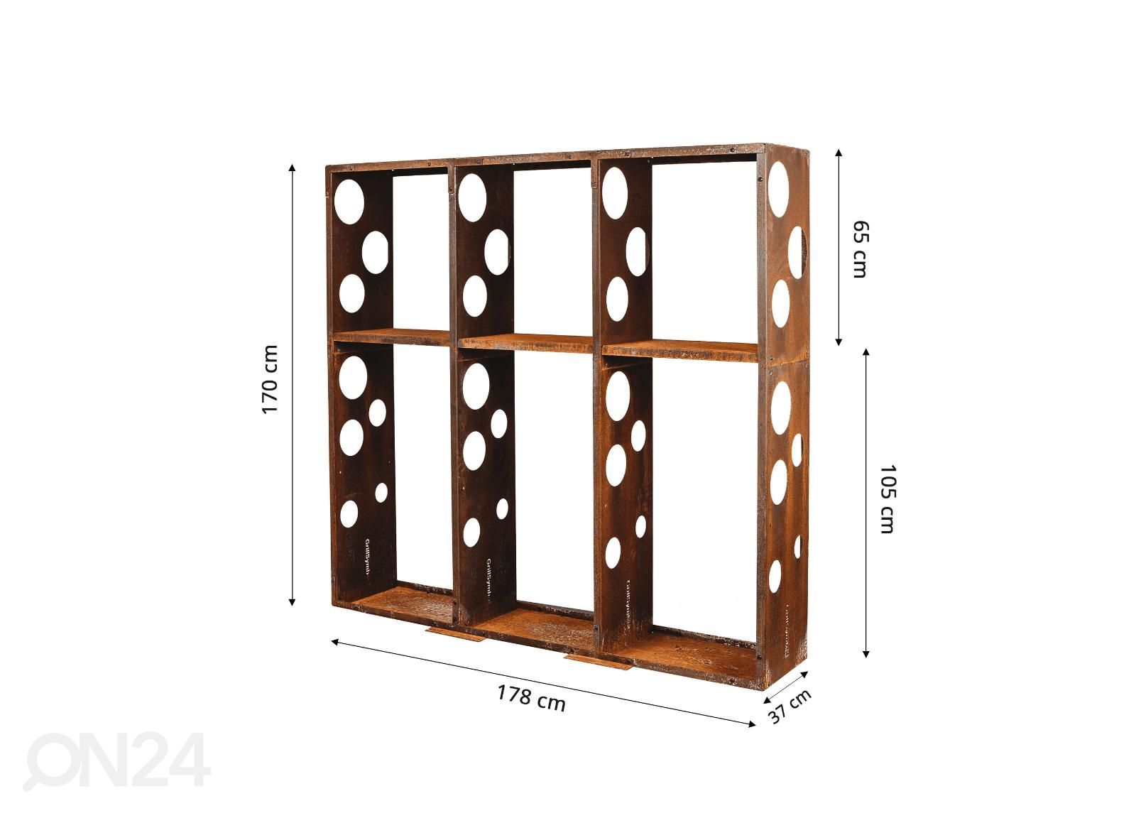 Дровница GrillSymbol Wall-3 увеличить размеры