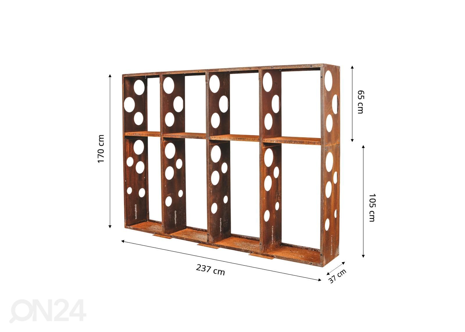 Дровница GrillSymbol Wall L увеличить размеры