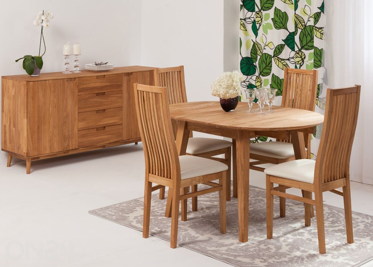 Дубовый удлиняющийся обеденный стол Basel 90x90-130 cm увеличить