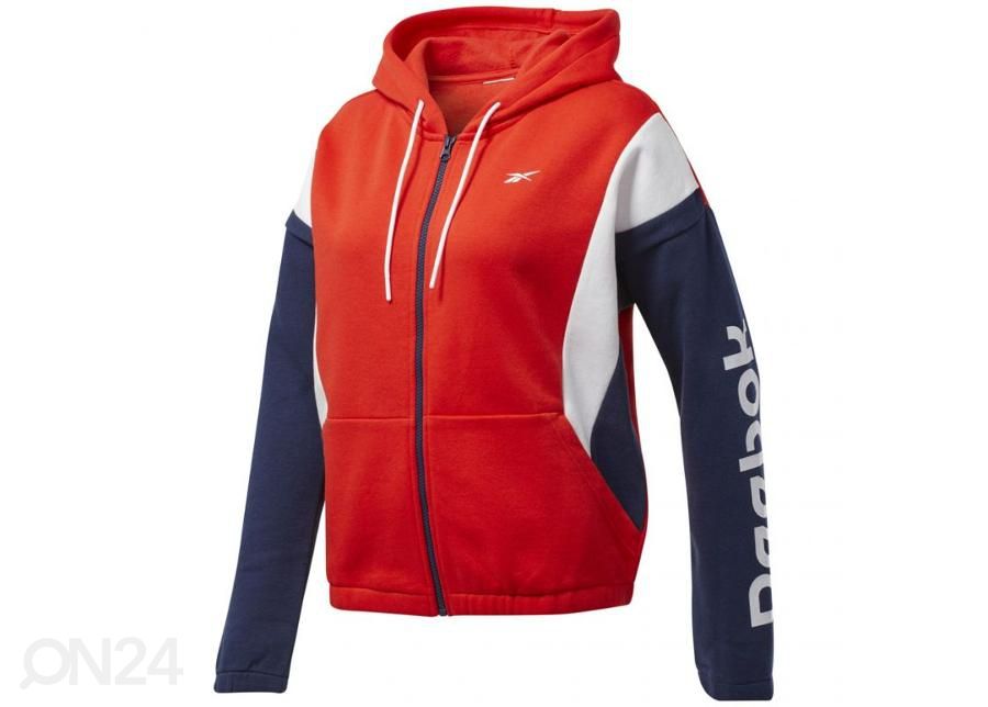 Женская толстовка для бега Reebok Training Essentials Linear Logo FL Fullzip W FT0904 увеличить