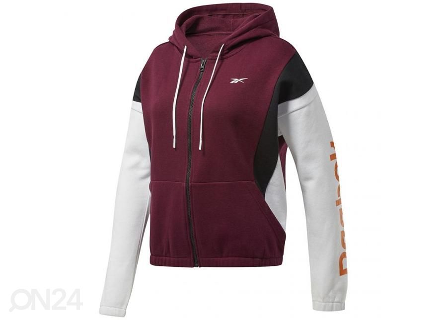 Женская толстовка Reebok Te Linear Logo Fl F Maroon W FU2189 увеличить