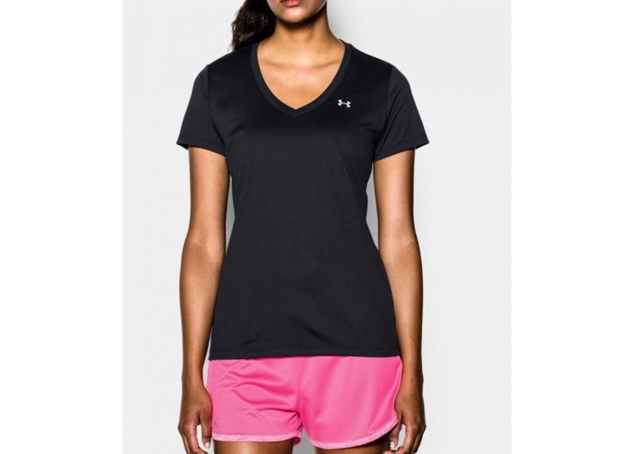 Женская футболка для тренировок Under Armour Tech V-Neck Short Sleeve W 1255839-002 увеличить