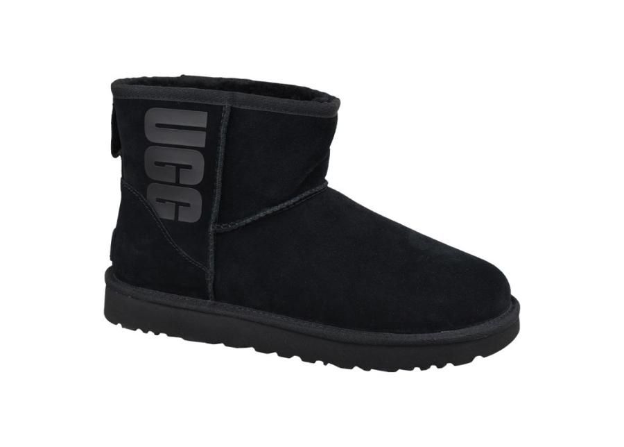 Женские зимние сапоги UGG Classic Mini Rubber Logo W 1108231-BLK увеличить