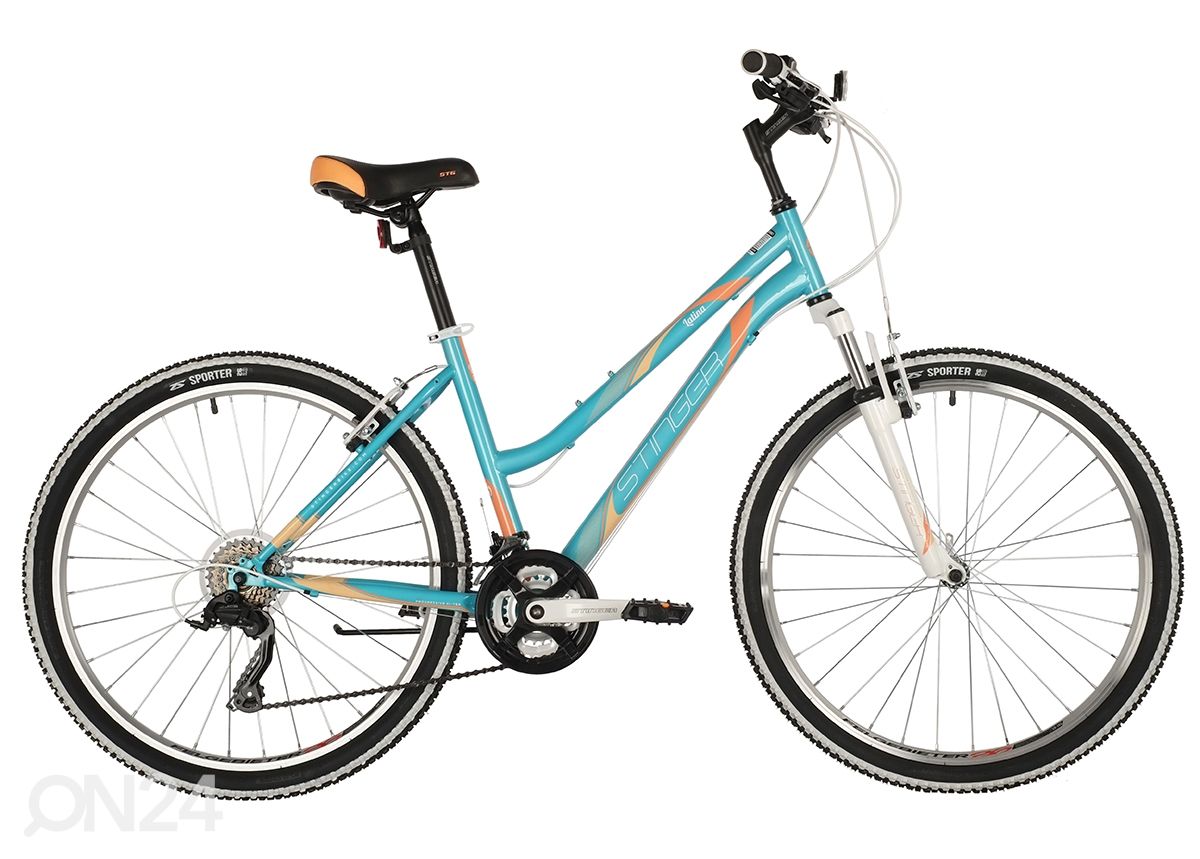 Женский горный велосипед Stinger Latina Microshift 26", синий увеличить