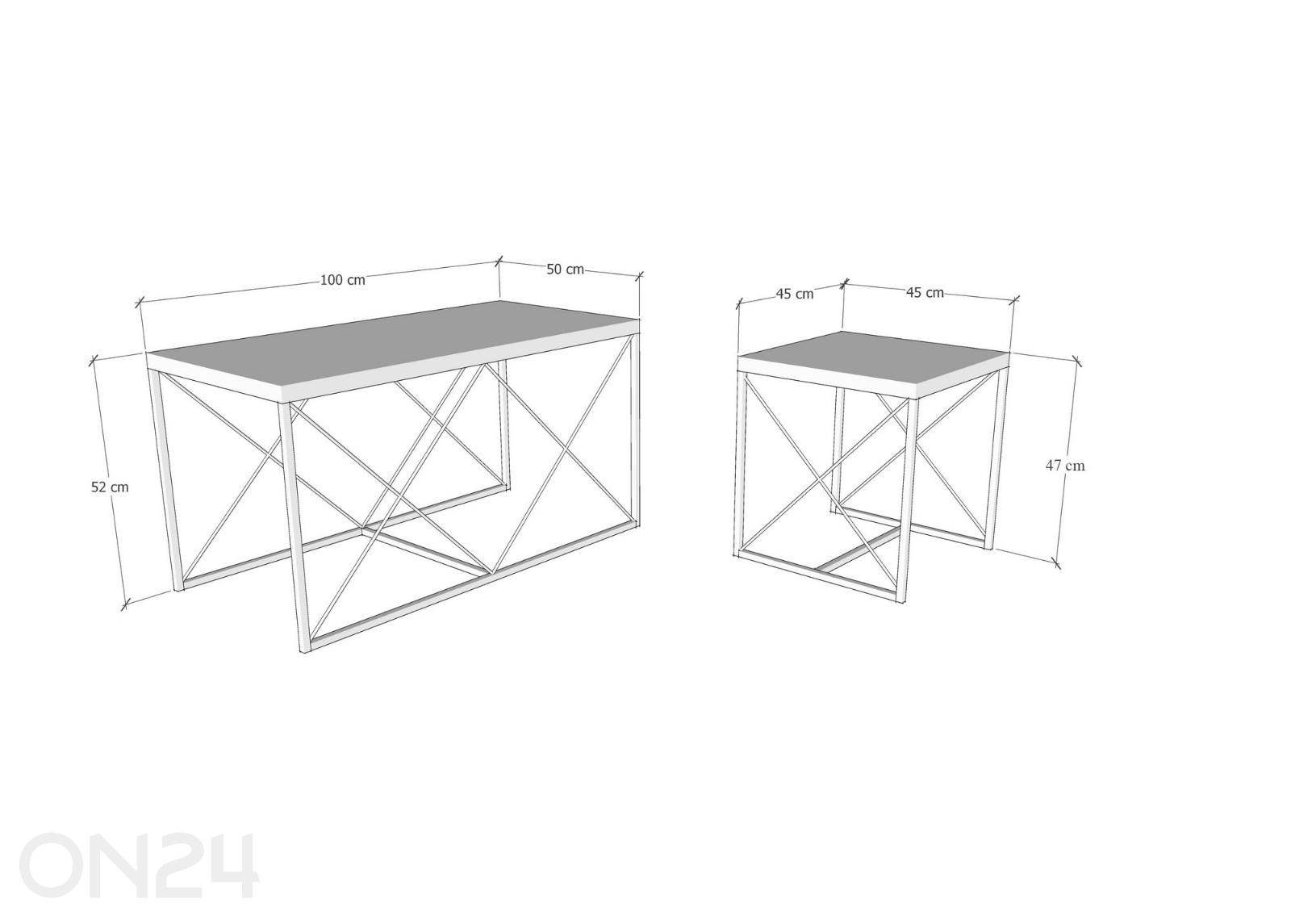 Журнальные столики Defne 3 шт увеличить размеры