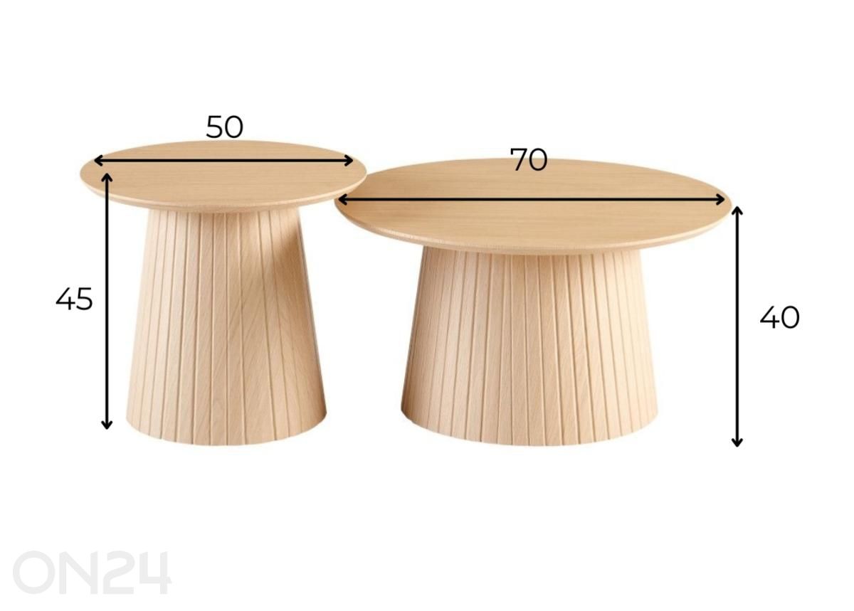 Журнальные столики Mermin 2 шт увеличить размеры