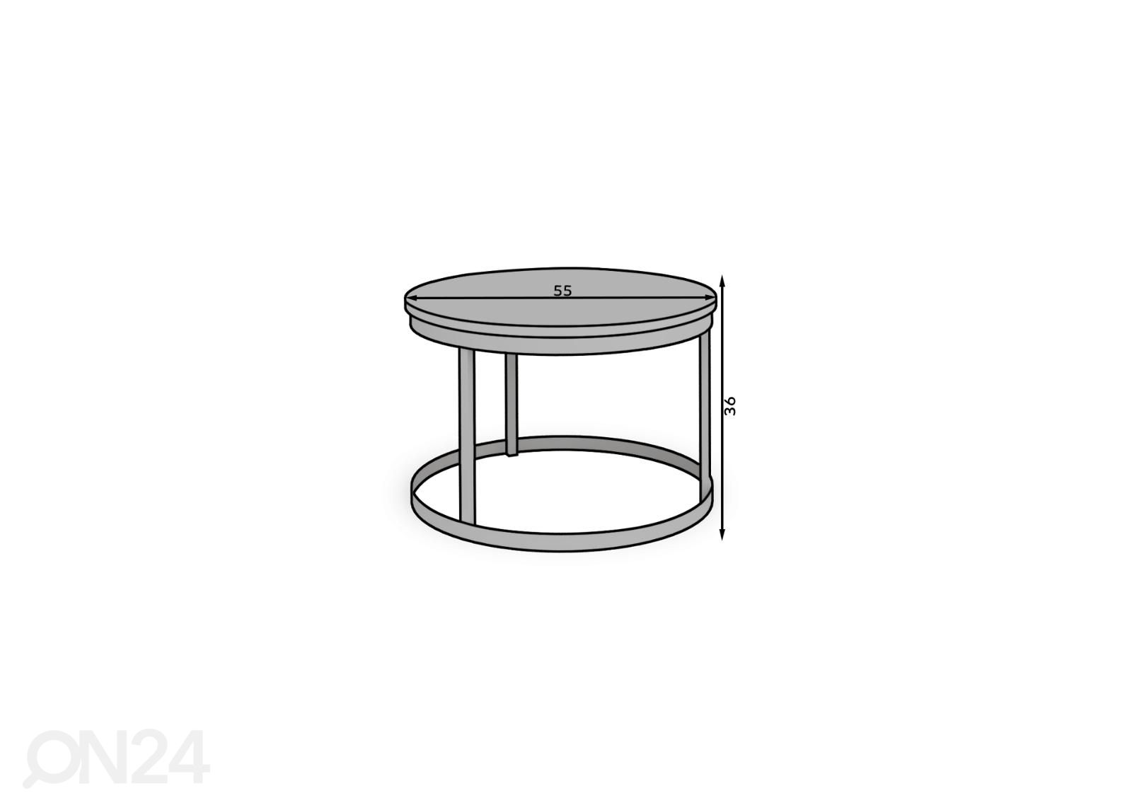 Журнальный стол Ø 55 см увеличить размеры