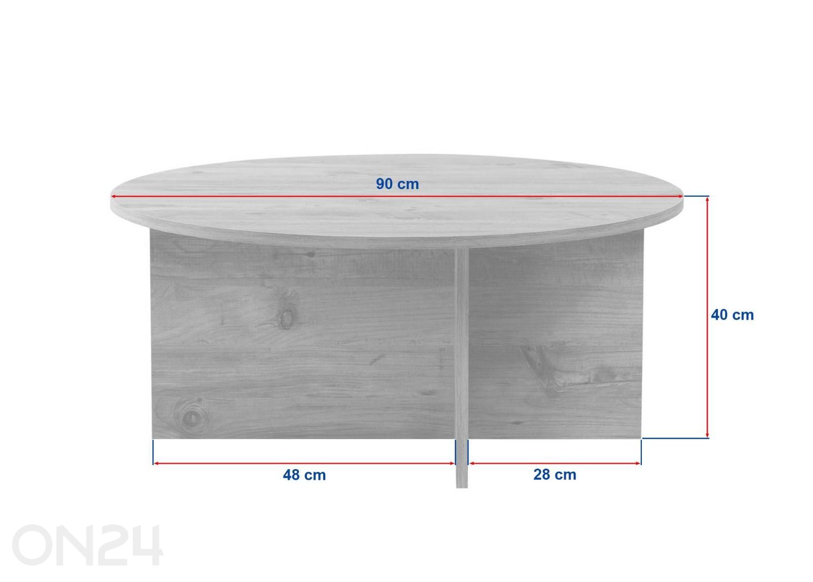 Журнальный стол Ø 90 см увеличить размеры