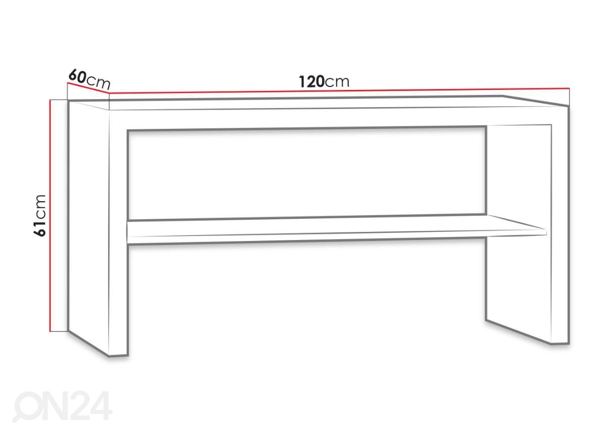 Журнальный стол 120x60 cm увеличить размеры