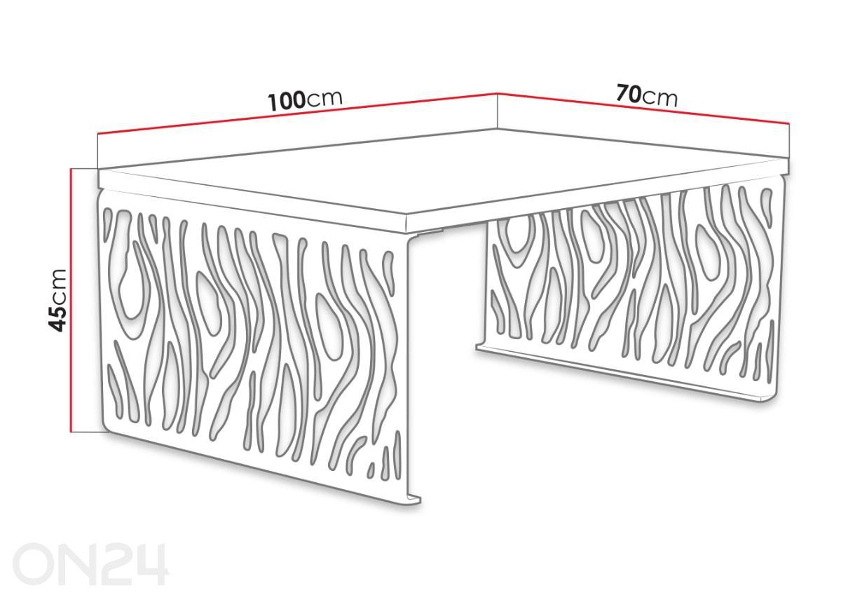 Журнальный стол увеличить размеры