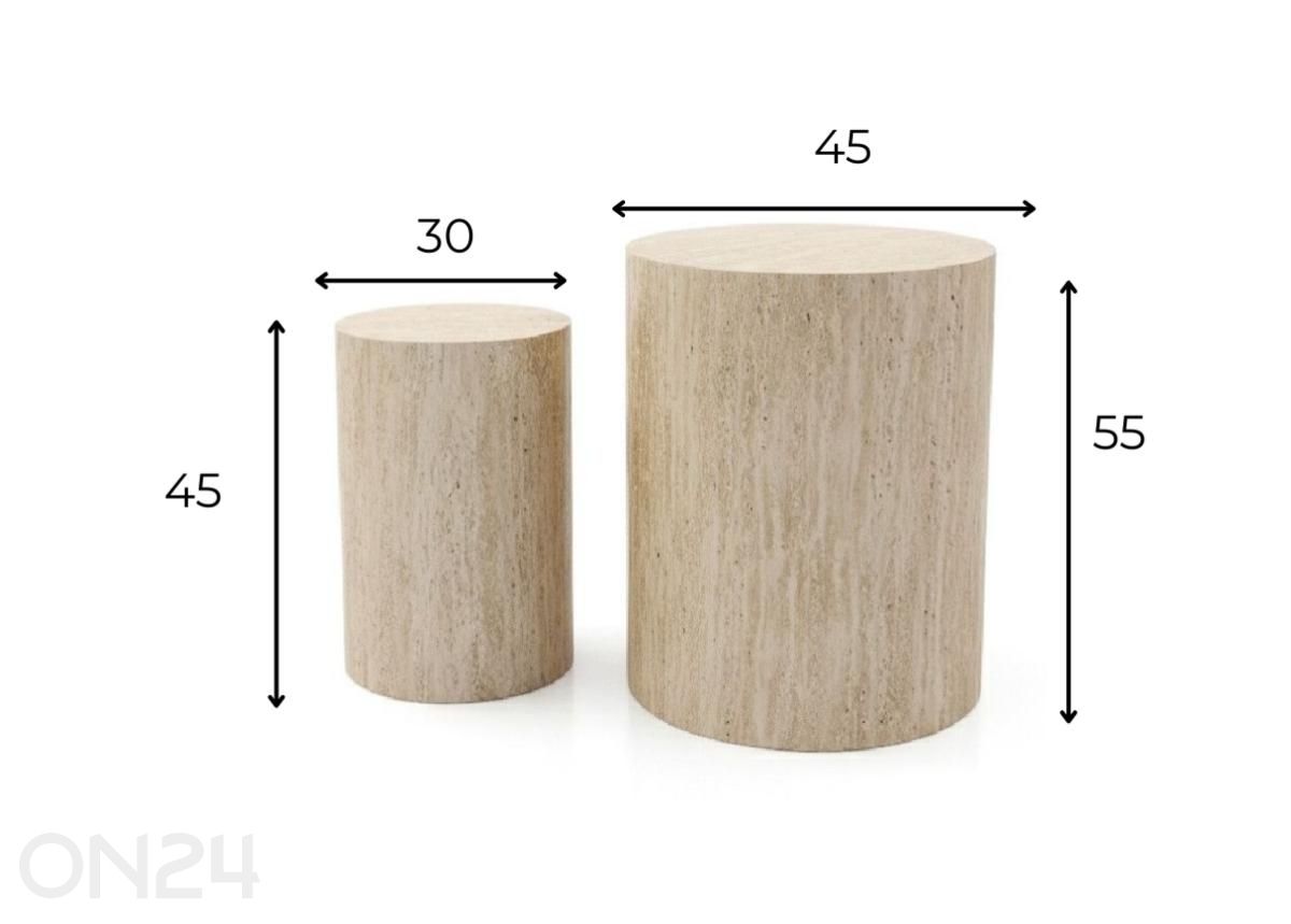 Журнальный стол Bud 2шт, бежевый увеличить размеры