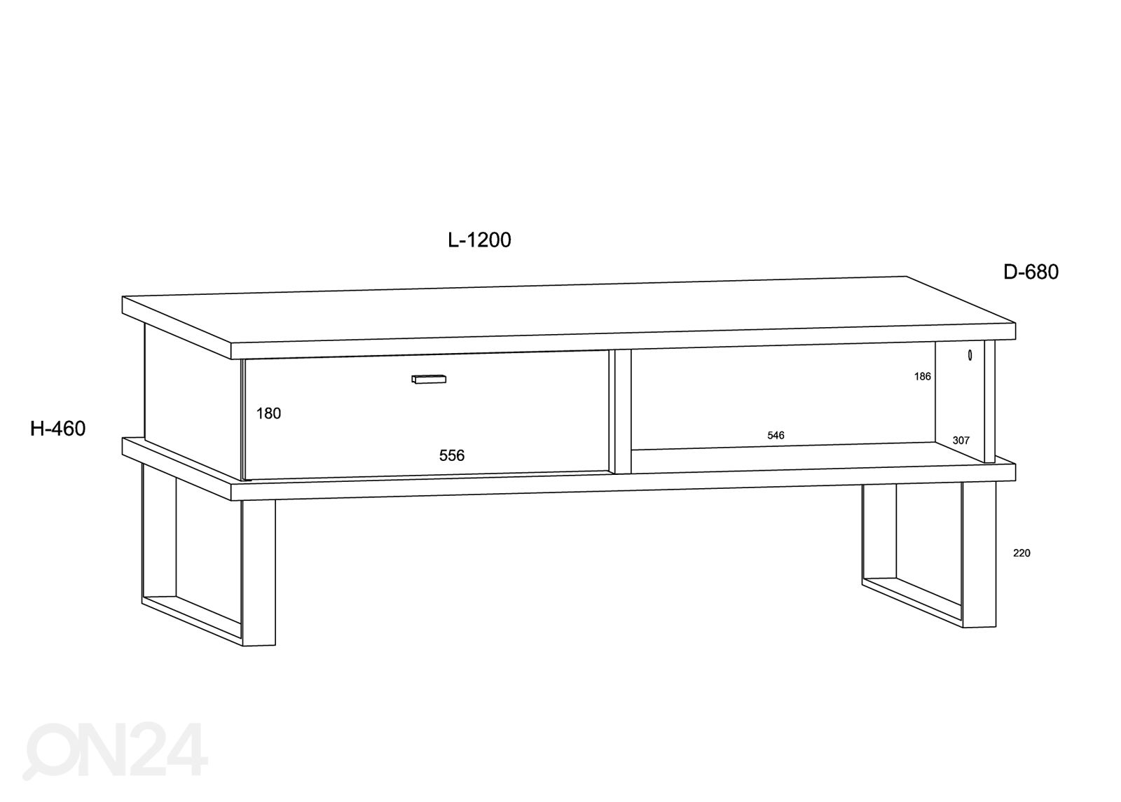 Журнальный стол Fermoy 120x68 cm увеличить размеры