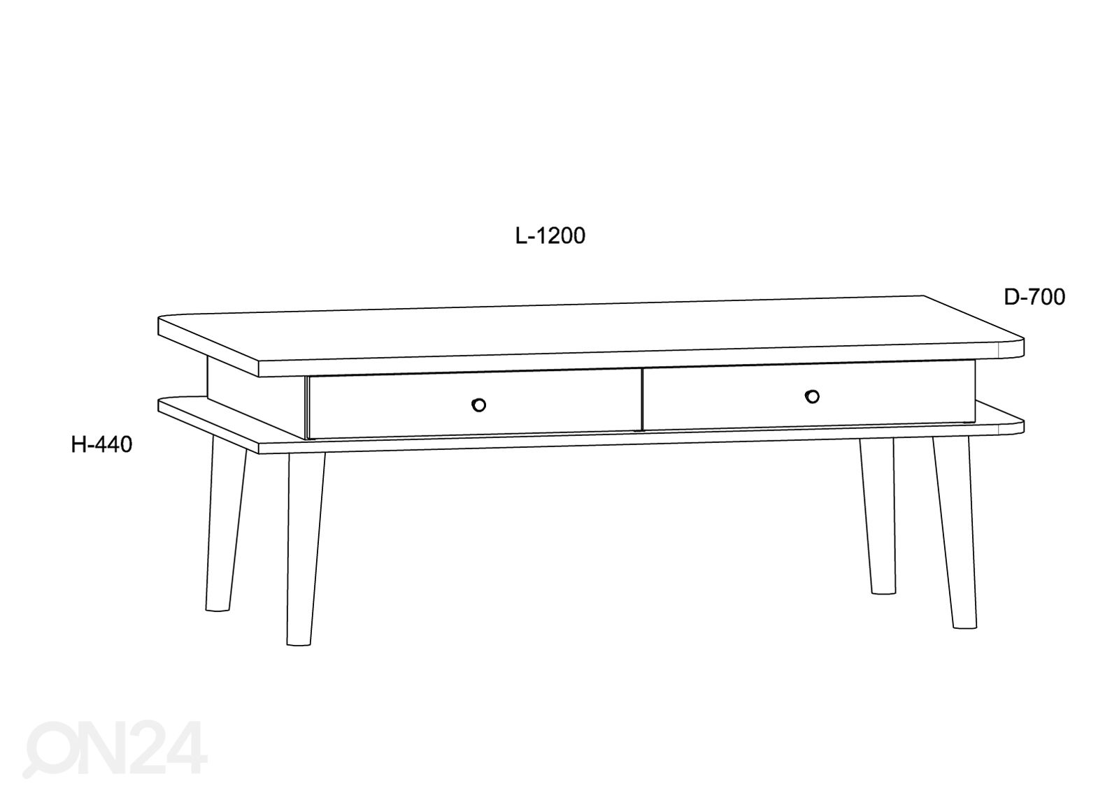 Журнальный стол Glandore 120x70 cm увеличить размеры