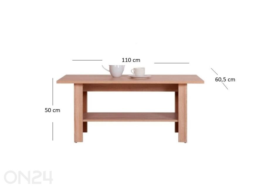 Журнальный стол Gress увеличить размеры