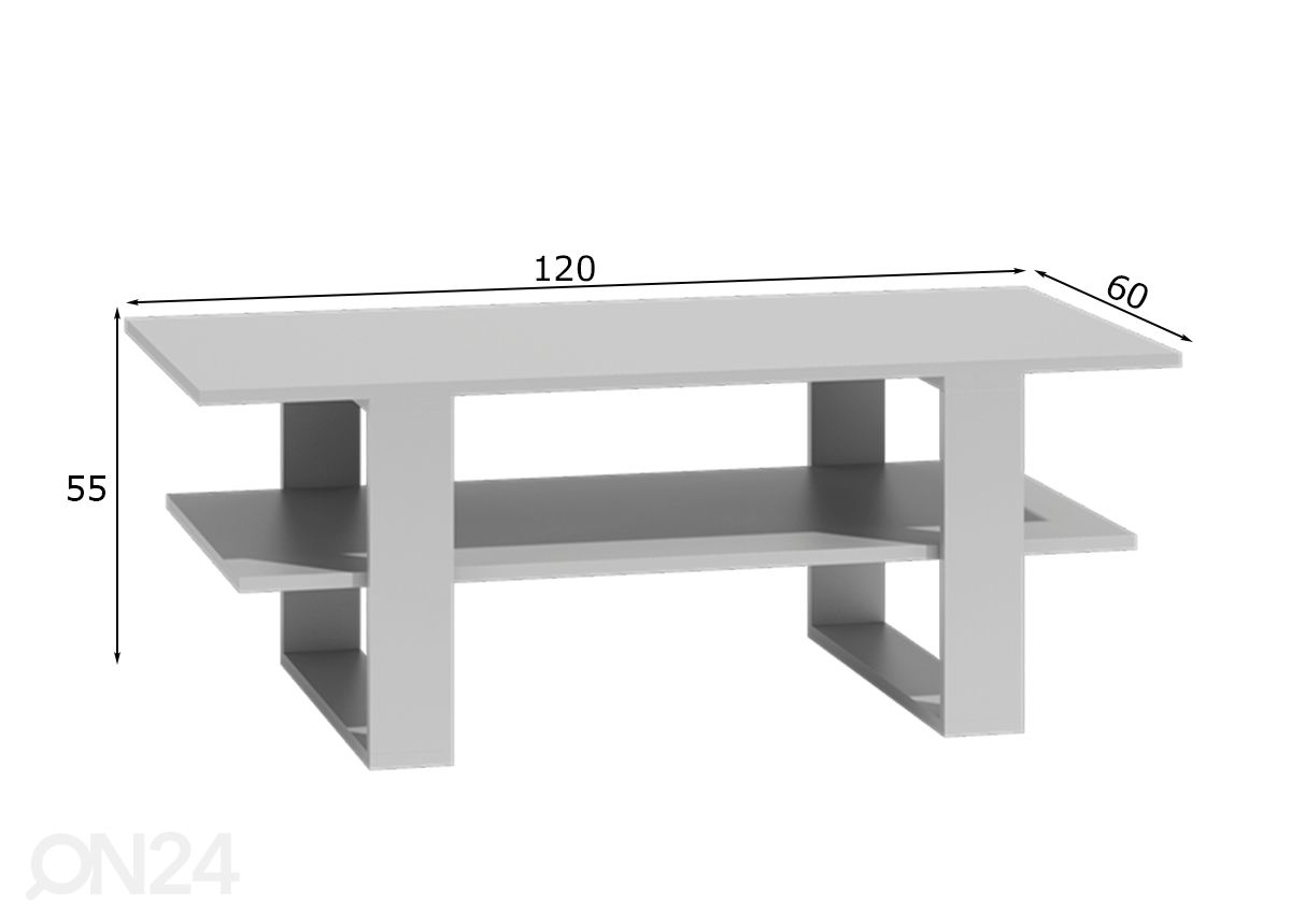 Журнальный стол Iowa 120x60 cm увеличить размеры