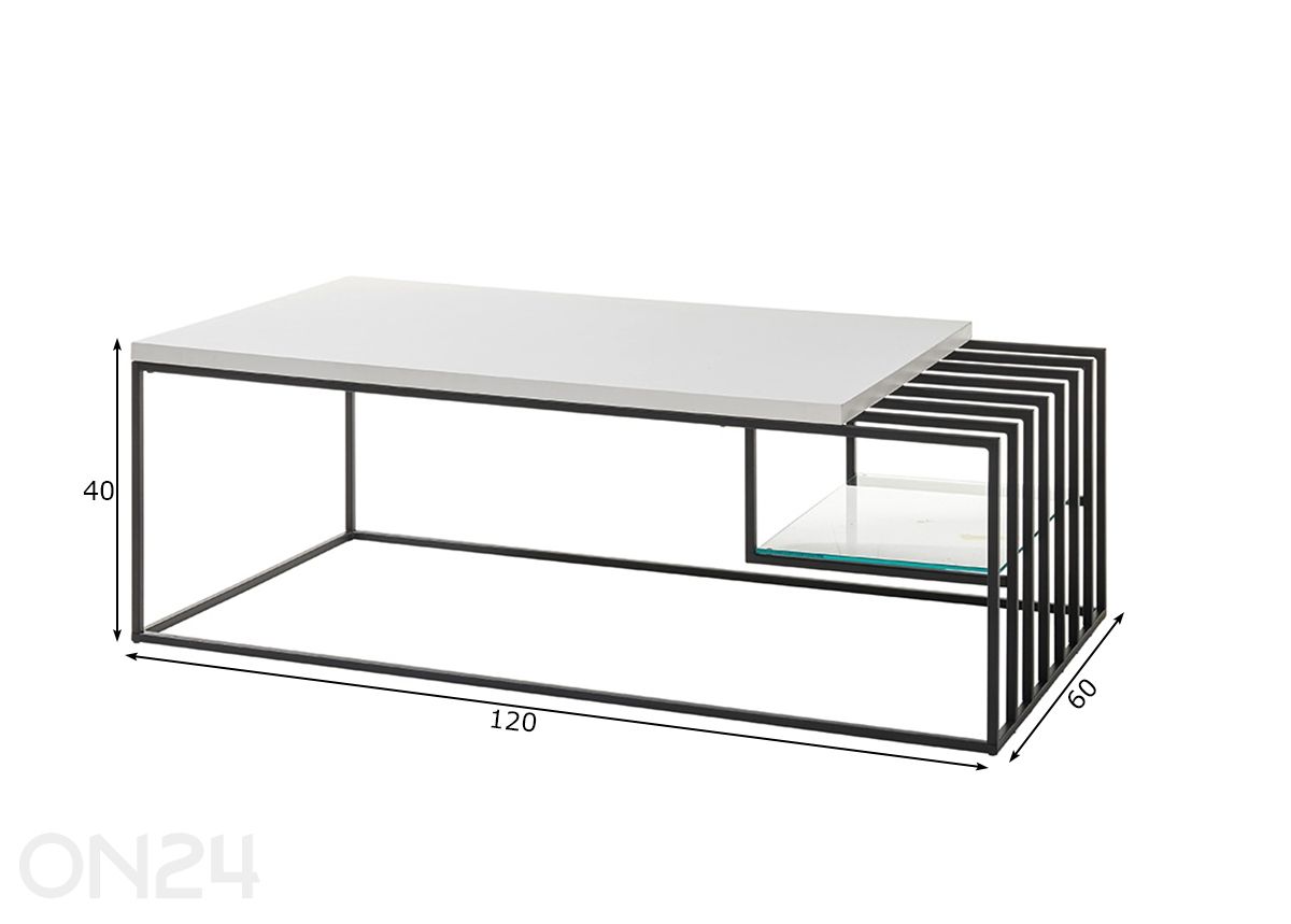 Журнальный стол Juba 120 см увеличить размеры