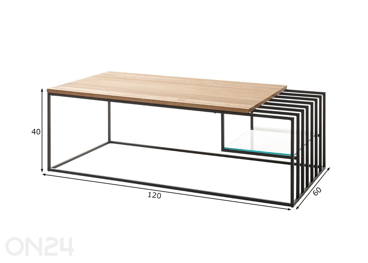 Журнальный стол Juba 120 см увеличить размеры