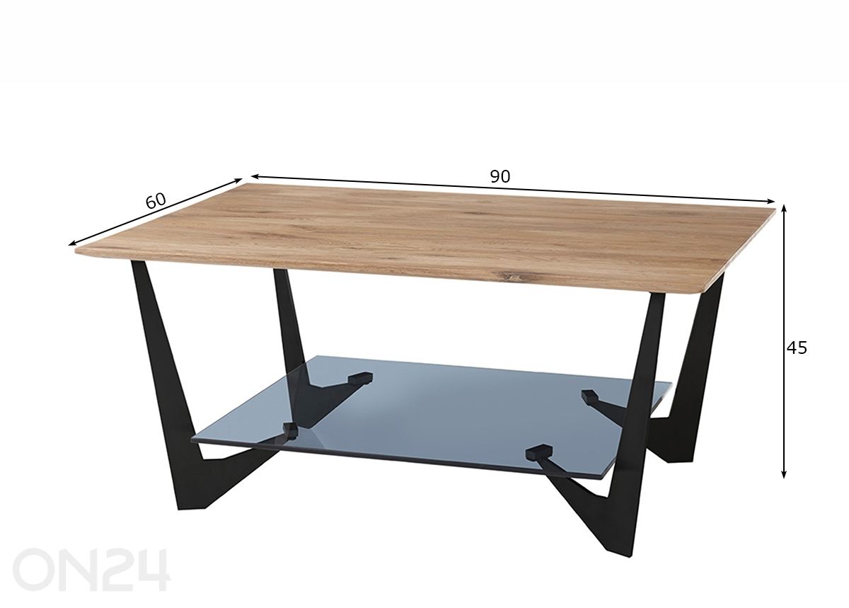 Журнальный стол Leon увеличить размеры