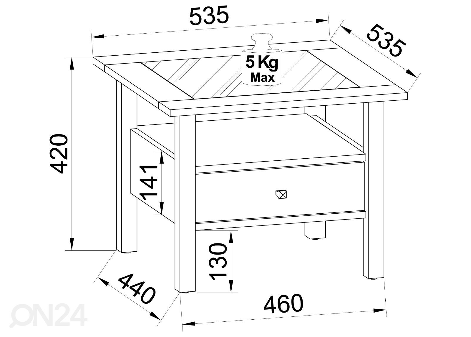 Журнальный стол Lingis M 54x54 cm увеличить размеры