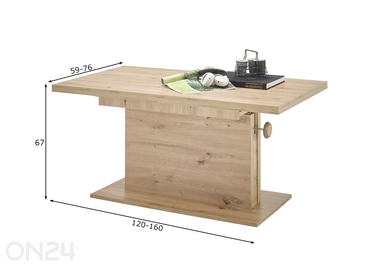 Журнальный стол Monaco увеличить размеры