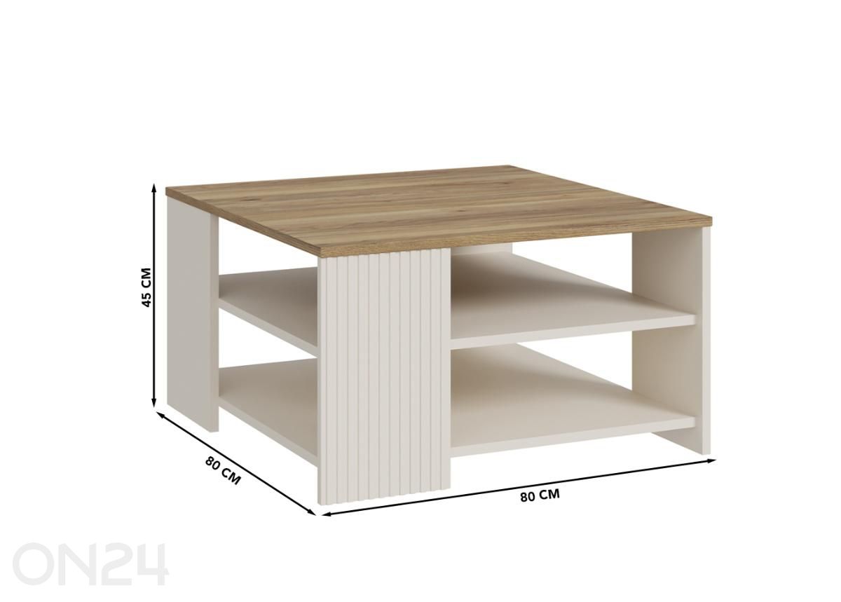 Журнальный стол Oak Squere 80x80 см увеличить размеры