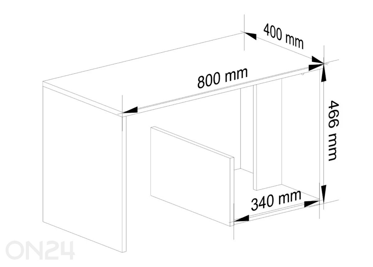 Журнальный стол Paul увеличить размеры