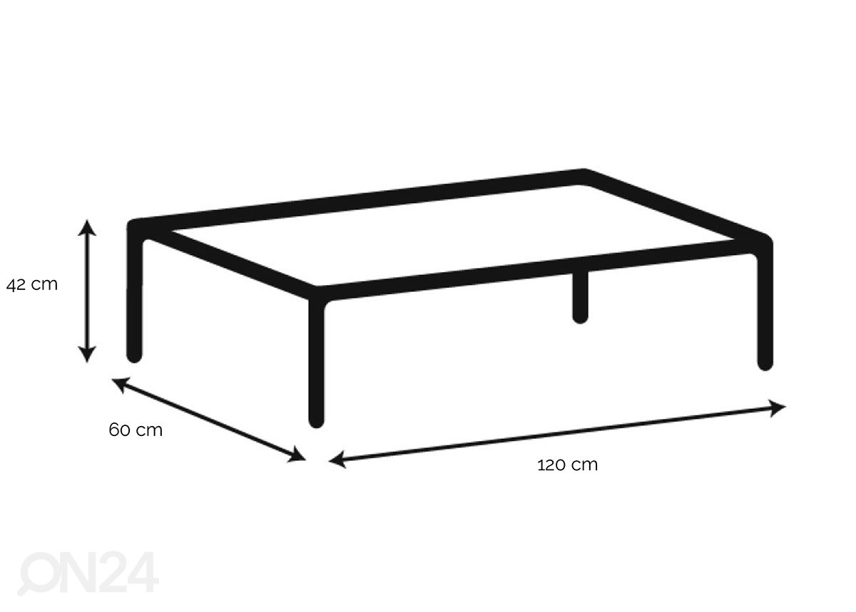 Журнальный стол Sherry 120x60 см увеличить размеры