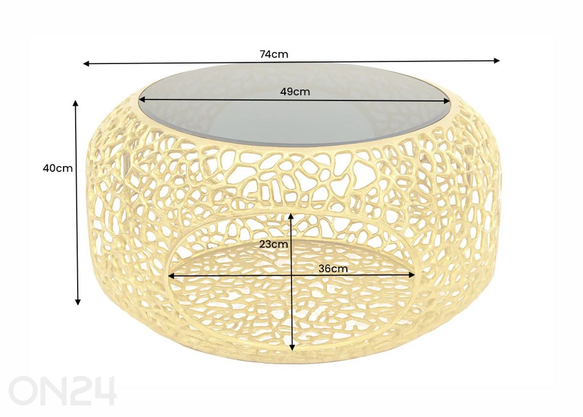 Журнальный стол Spin Ø 74 см увеличить размеры